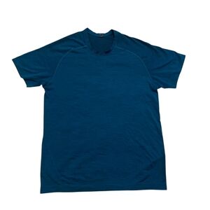 Lululemon Men Drysense Tee Blue Training Gym M Anti-Stink Run